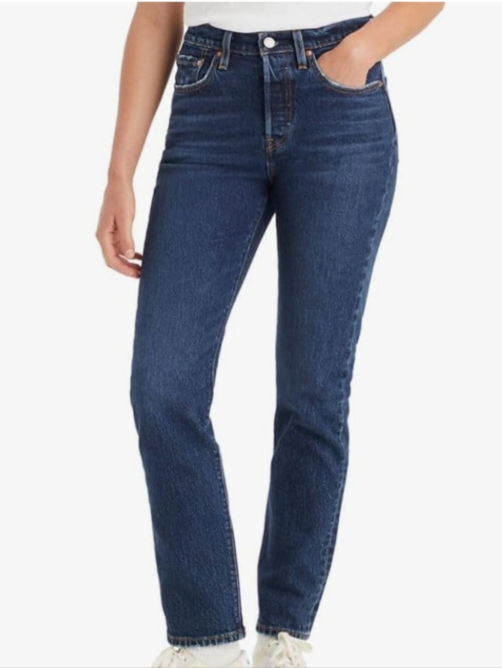 Levi's Straight Leg Jeans in Deep Indigo Blue